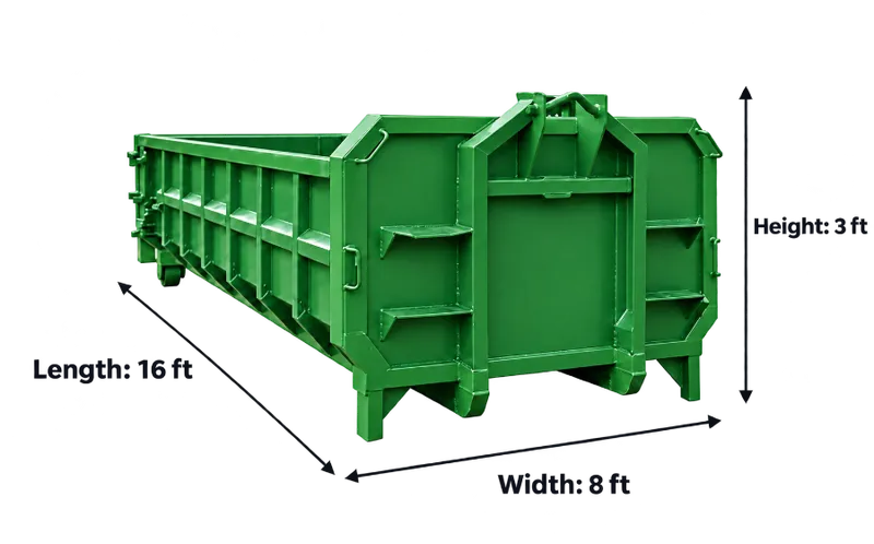 3ft skip tank, 16ft by 8ft by 3ft
